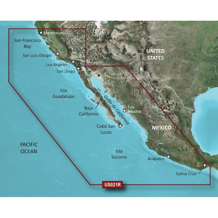 Garmin BlueChart g3 Vision HD, VUS021R, California-Mexico, microSD /SD 010-C0722-00
